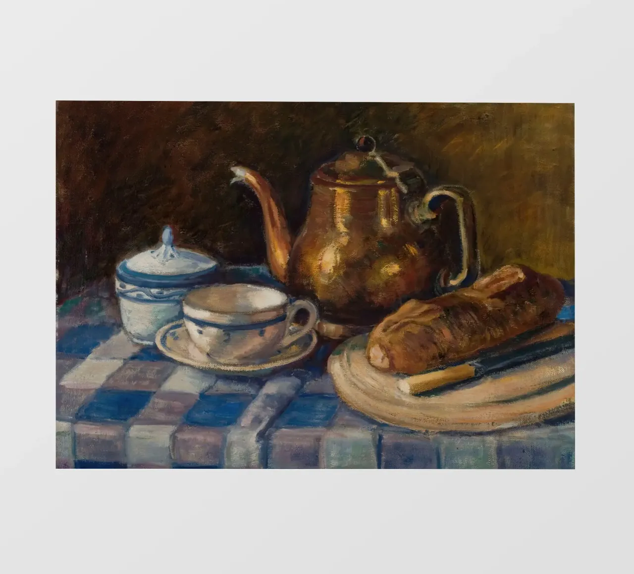 Natura morta con set per la colazione - Arte rustica strutturata pellicola backlit da ClubArt