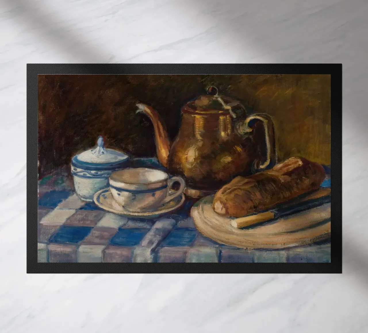Natura morta con set per la colazione - Arte rustica strutturata zerbino da ClubArt