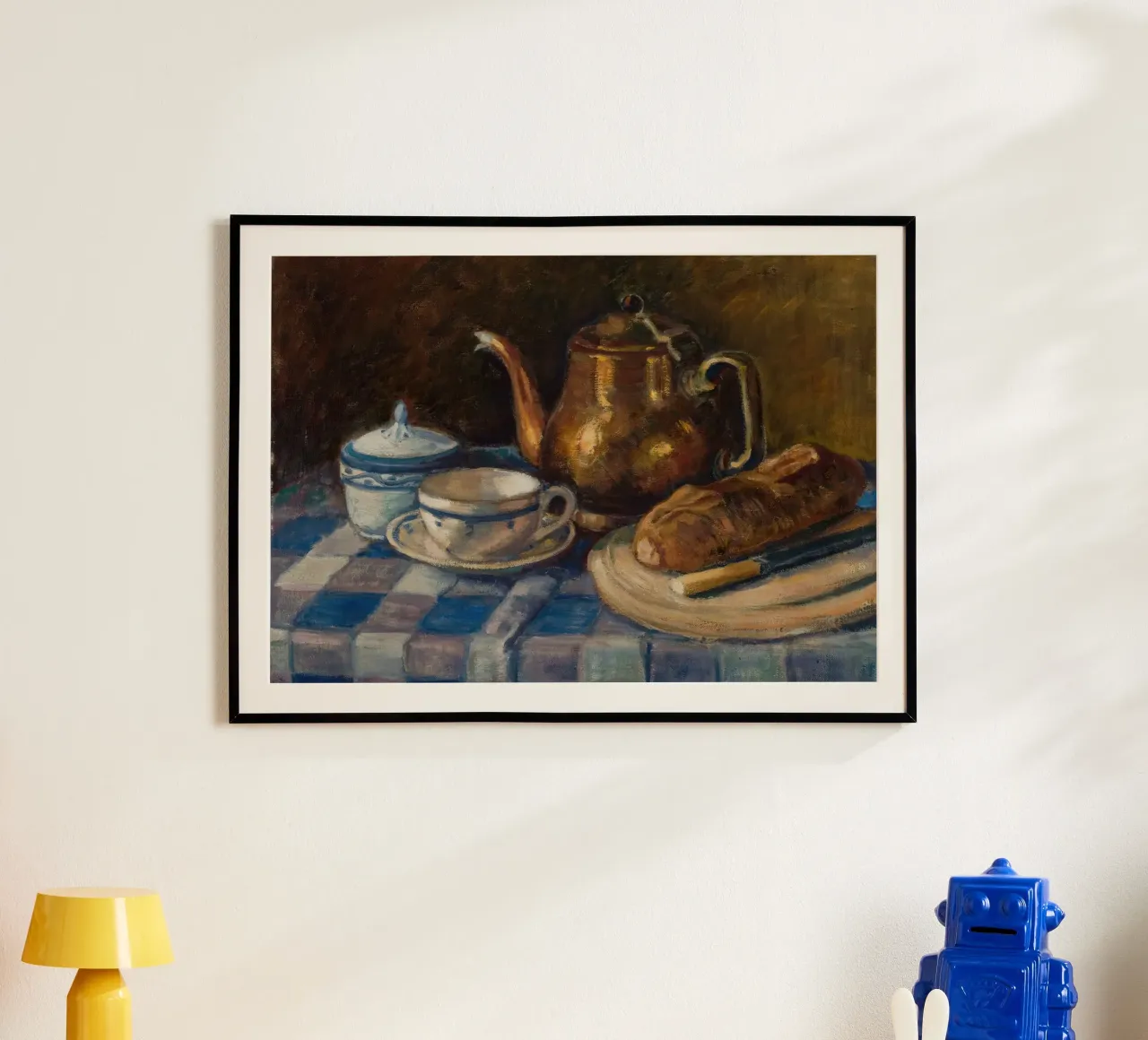 Stillleben Frühstücksset Gemälde - Texturierte Rustikale Kunst Hahnemühle von ClubArt