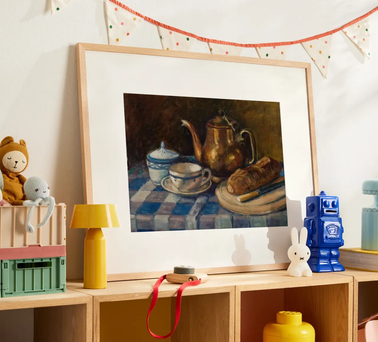 Stillleben Frühstücksset Gemälde - Texturierte Rustikale Kunst Hahnemühle von ClubArt