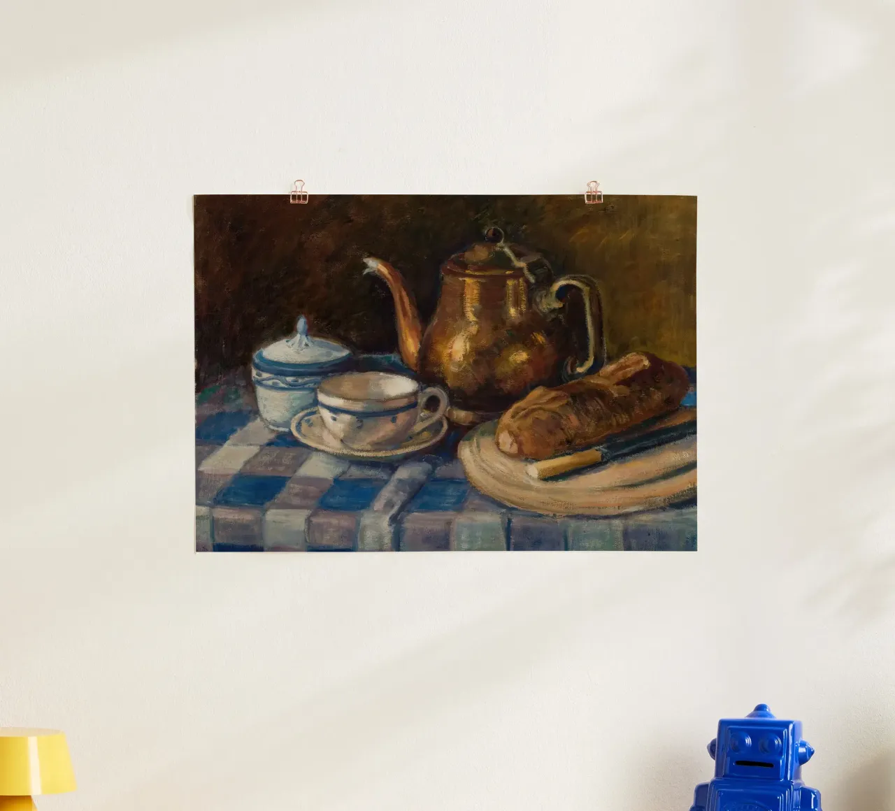 Stillleben Frühstücksset Gemälde - Texturierte Rustikale Kunst Hahnemühle von ClubArt
