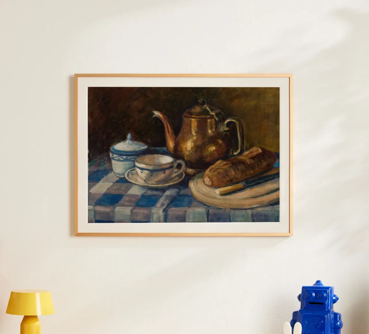 Stillleben Frühstücksset Gemälde - Texturierte Rustikale Kunst Hahnemühle von ClubArt