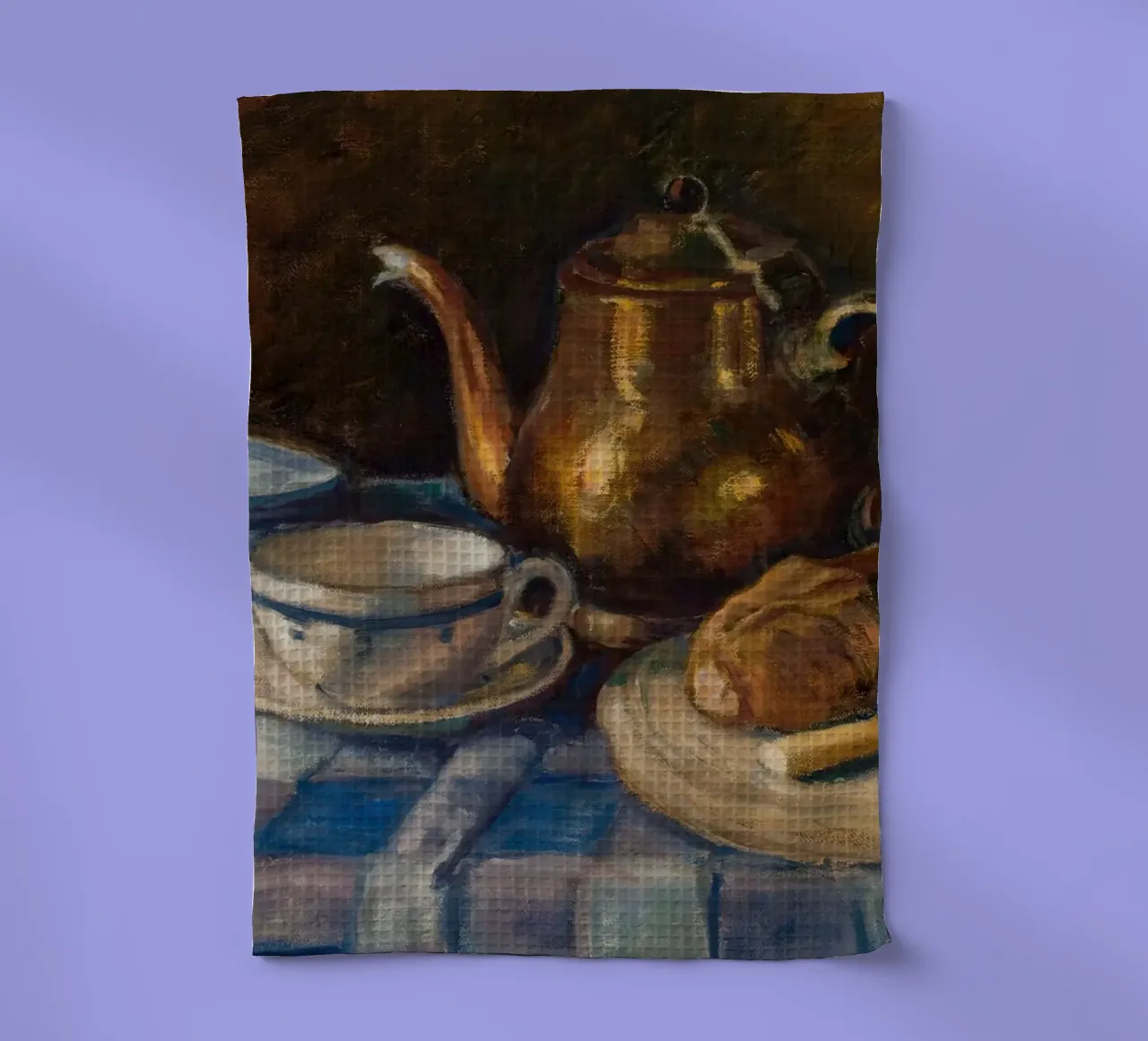 Natura morta con set per la colazione - Arte rustica strutturata canovaccio da cucina da ClubArt