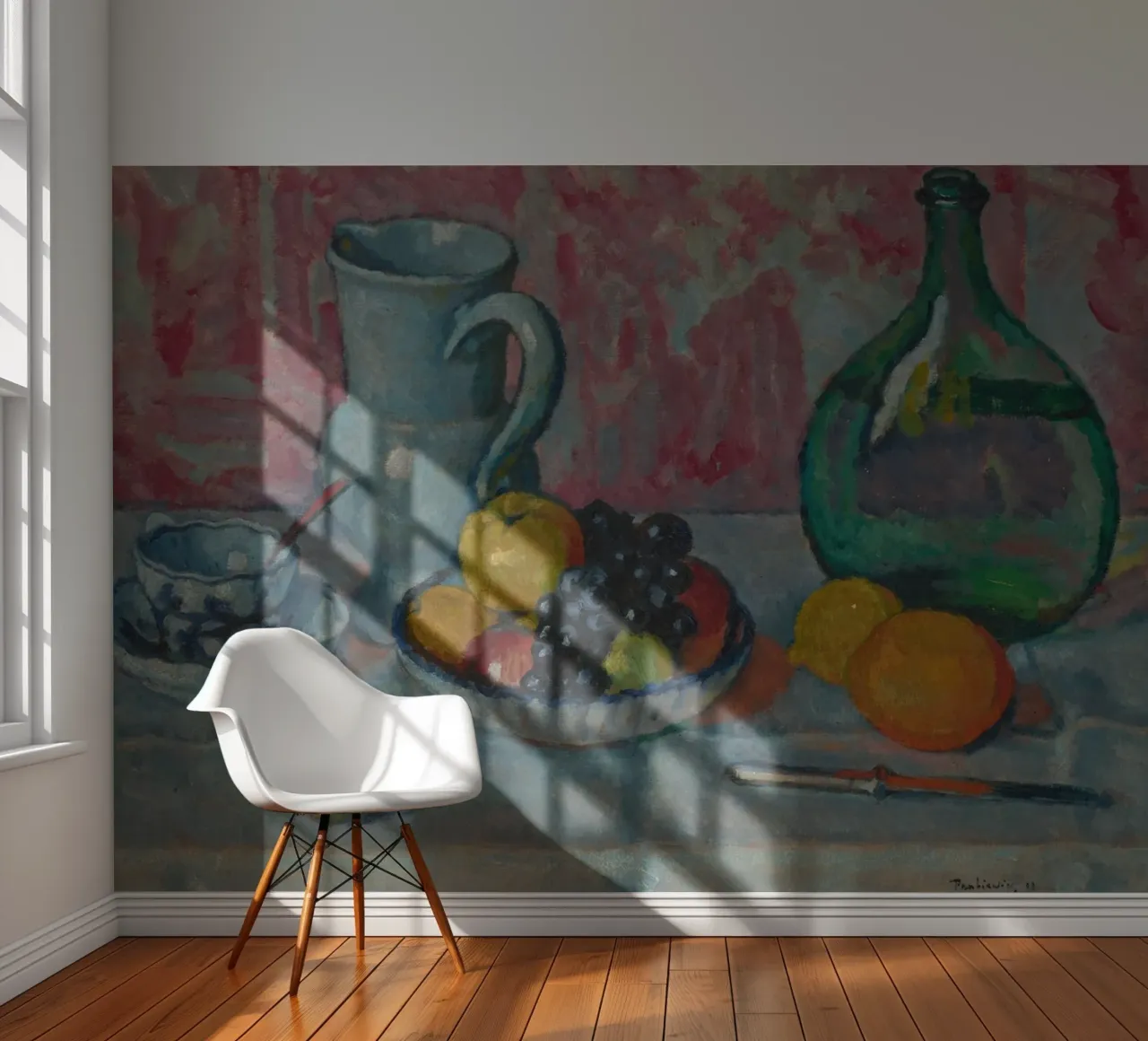 Still Life Fruits & Pitcher - Expressionist Textured Art photo wallpaper by ClubArt