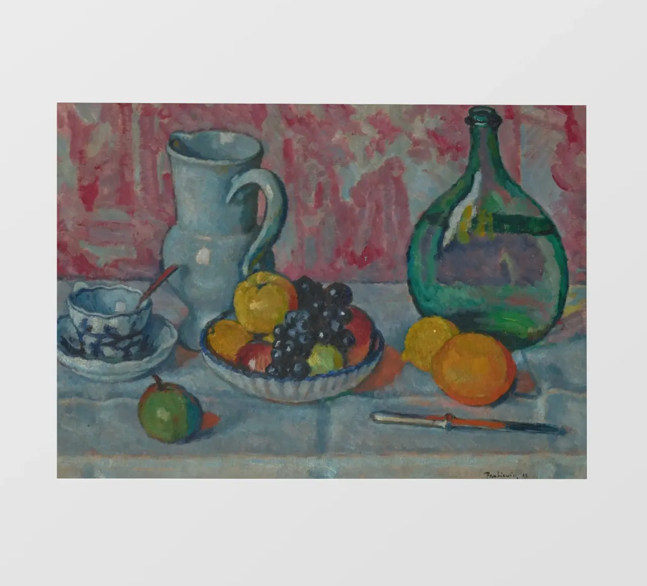 Still Life Fruits & Pitcher - Expressionist Textured Art photo wallpaper by ClubArt