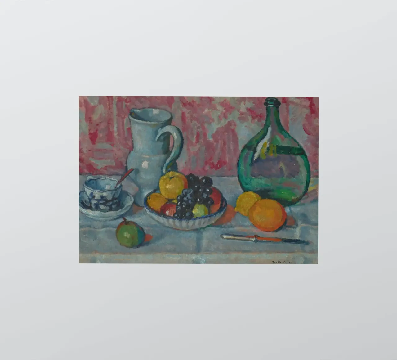 Still Life Fruits & Pitcher - Expressionist Textured Art sticker by ClubArt