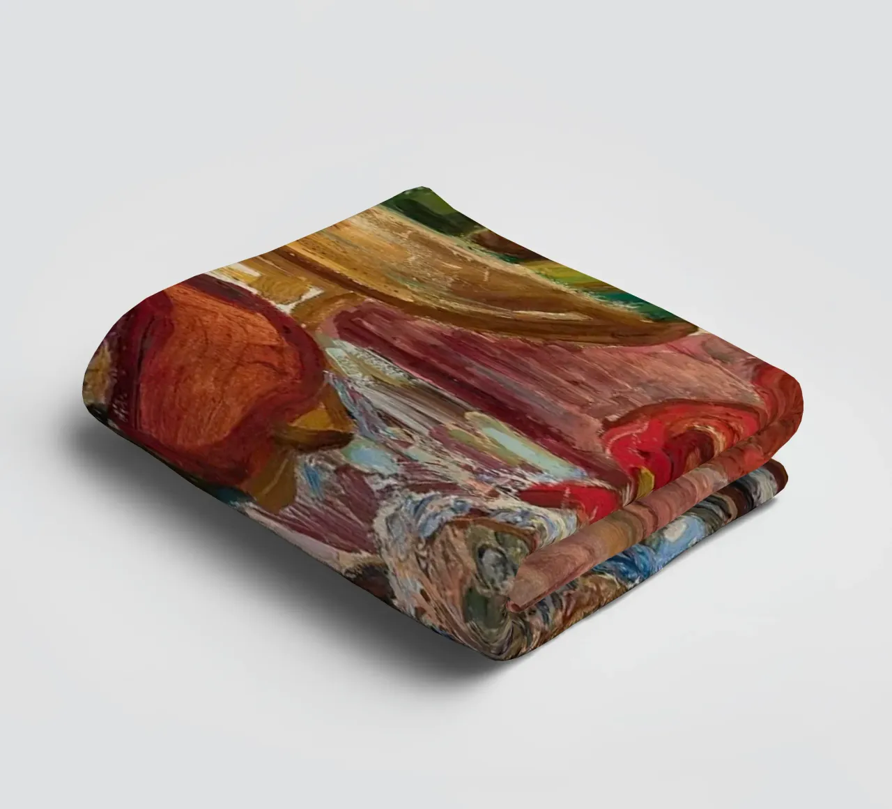Natura morta di uccelli, frutta e bottiglie - Pittura espressionista asciugamano da bagno da ClubArt