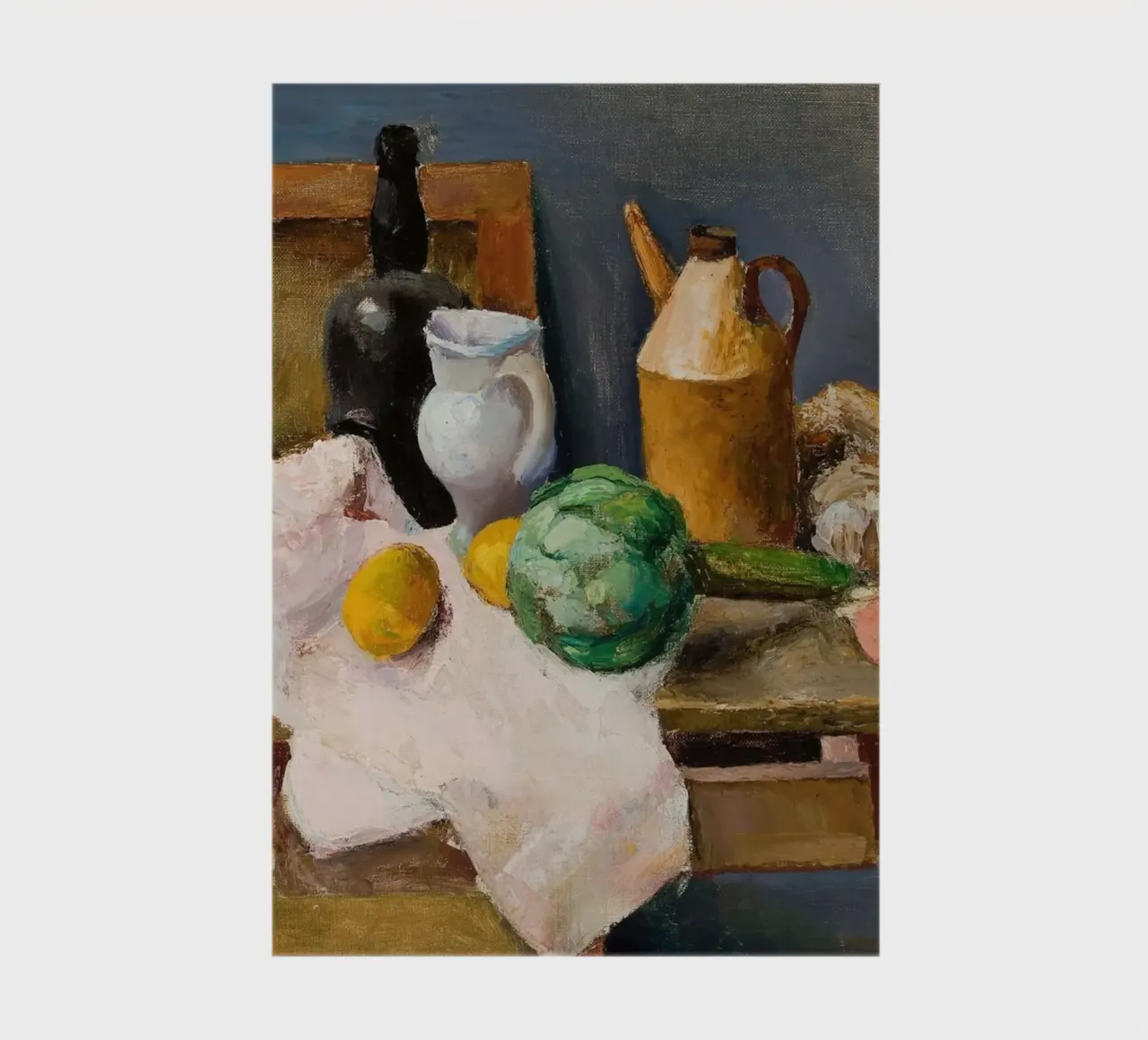 Still Life Artichoke & Bottles - Textured Expressionist notebook by ClubArt