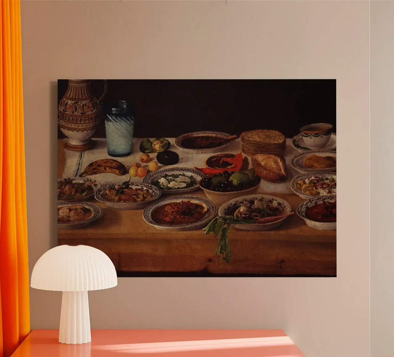 Stillevenfeest - Oude Meester Culinaire Overvloed canvas met Baklijst van ClubArt