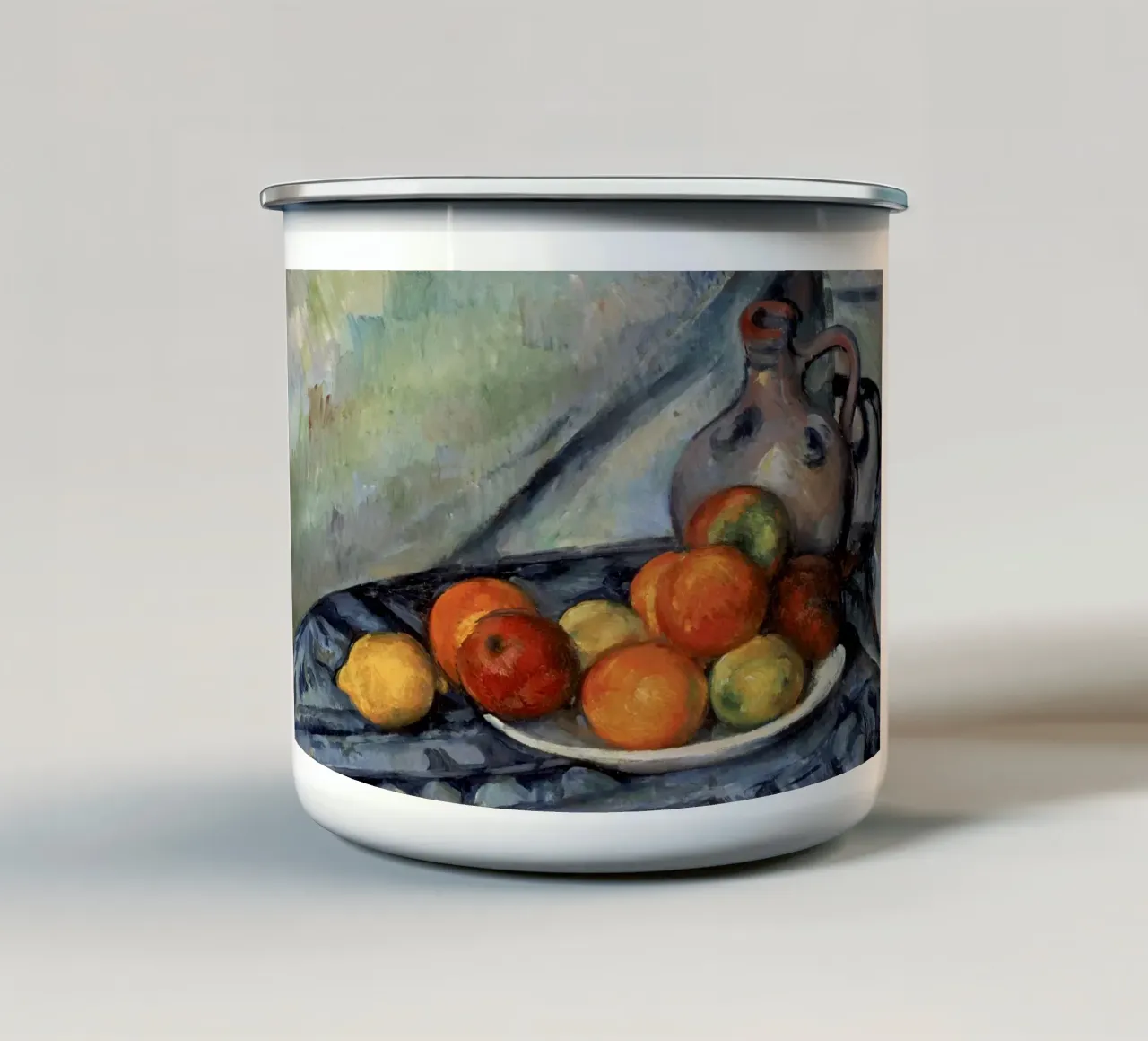 Cézanne Natura morta frutta e brocca - Arte post-impressionista tazza in smalto da ClubArt
