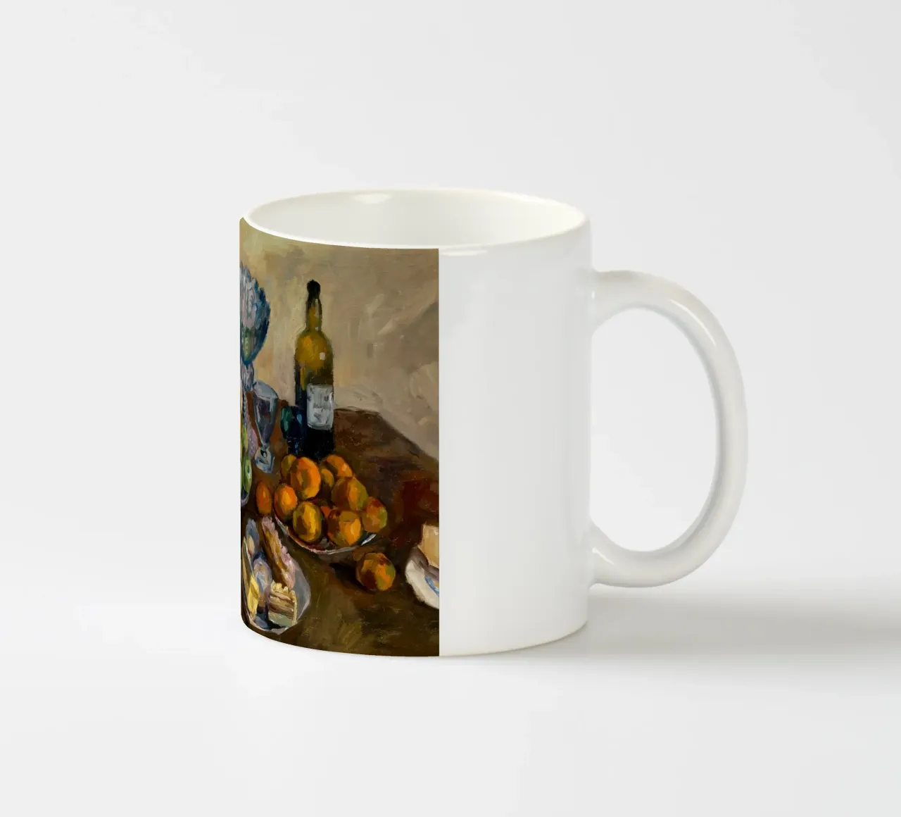 Tavola da cucina con natura morta - Frutta e vino in stile espressionista tazza in ceramica da ClubArt