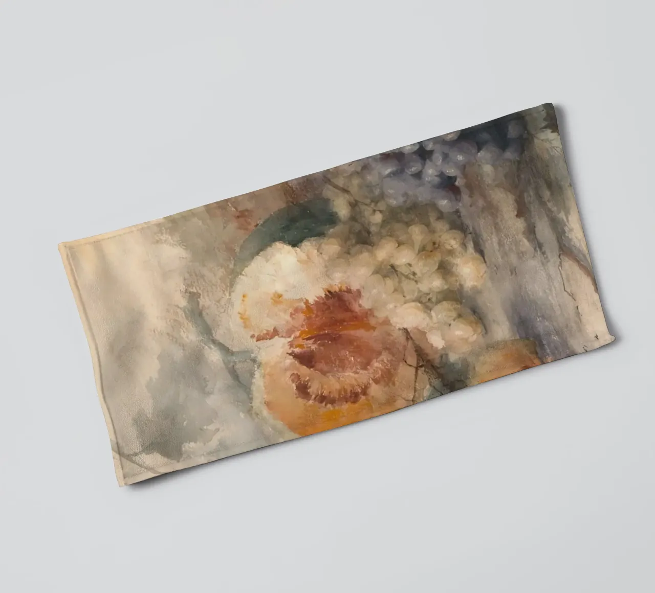 Natura morta Meloni Uva Bottiglie - Pittura ad acquerello asciugamano da bagno da ClubArt