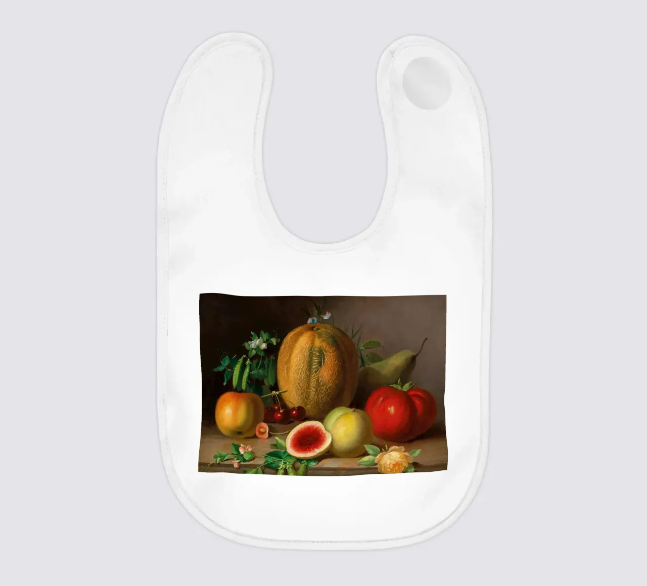 Natura morta di frutta e verdura - Realismo classico L'abbondanza bavaglino da ClubArt