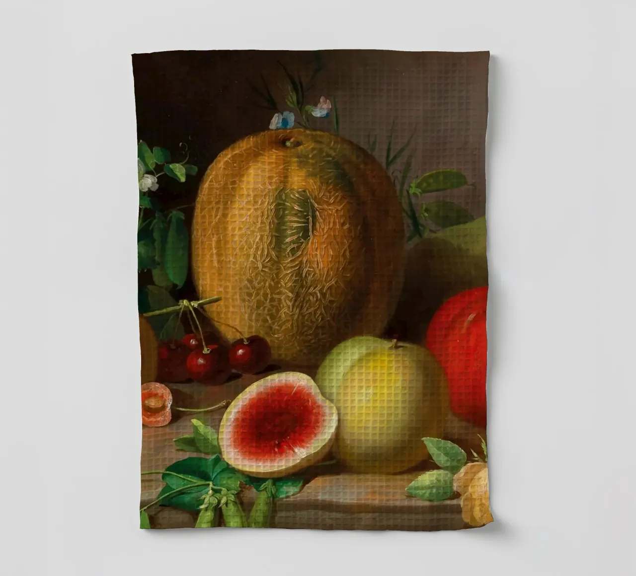 Natura morta di frutta e verdura - Realismo classico L'abbondanza canovaccio da cucina da ClubArt