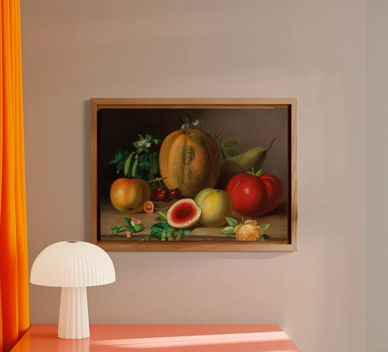 Natura morta di frutta e verdura - Realismo classico L'abbondanza alluminio dibond da ClubArt