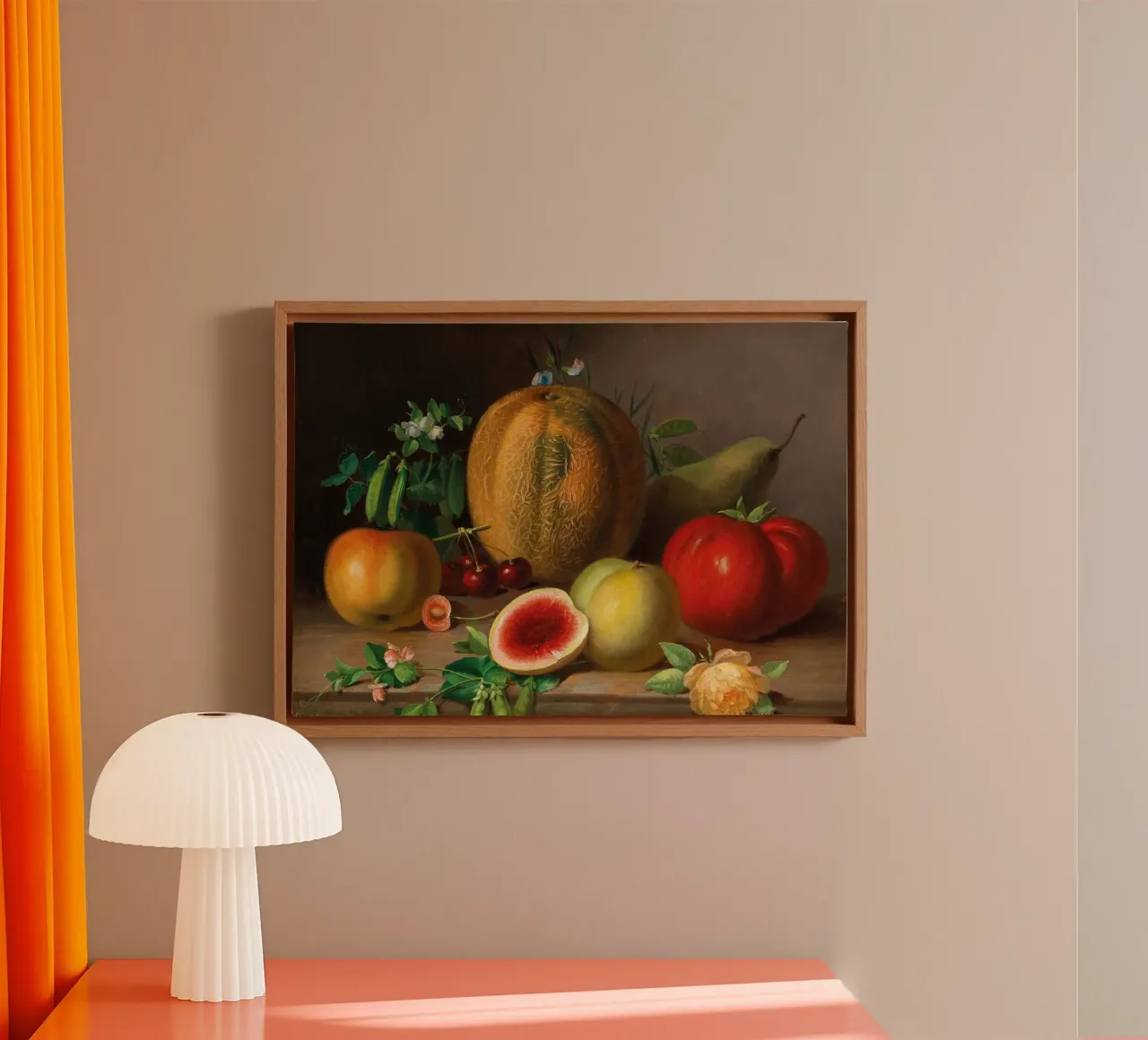 Still Life Fruit & Vegetables - Classical Realism Abundance canvas by ClubArt