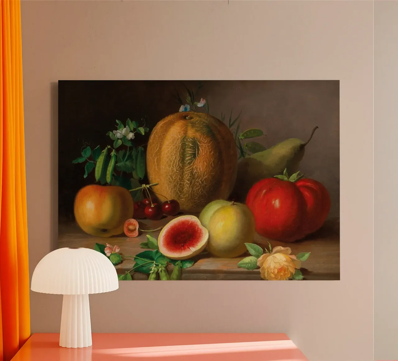 Still Life Fruit & Vegetables - Classical Realism Abundance canvas by ClubArt