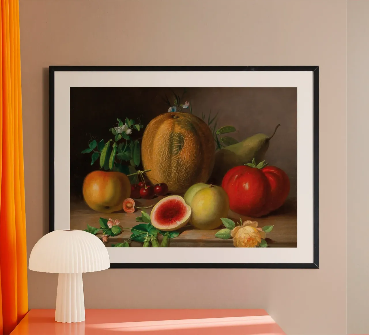 Natura morta di frutta e verdura - Realismo classico L'abbondanza carta hahnemühle da ClubArt