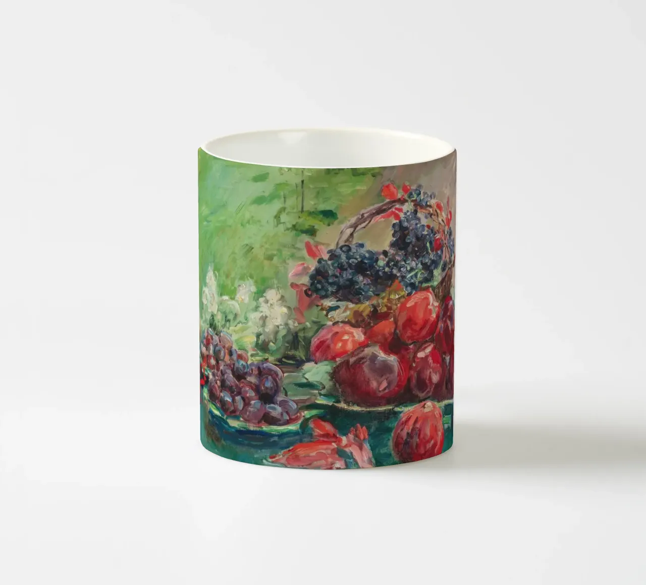 Still Life Fruit Baskets - Impressionist Vibrant Art ceramic mug by ClubArt