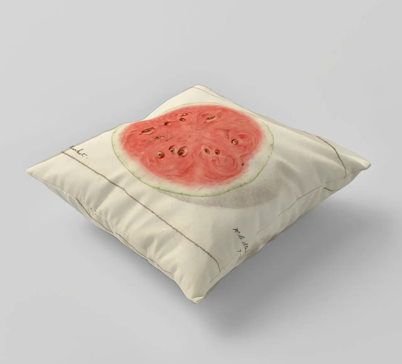 Tom Watson Watermelon Botanical Print - 1916 Steadman decorative cushion by ClubArt