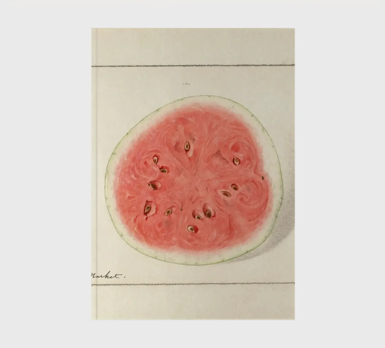 Tom Watson Watermelon Botanical Print - 1916 Steadman notebook by ClubArt