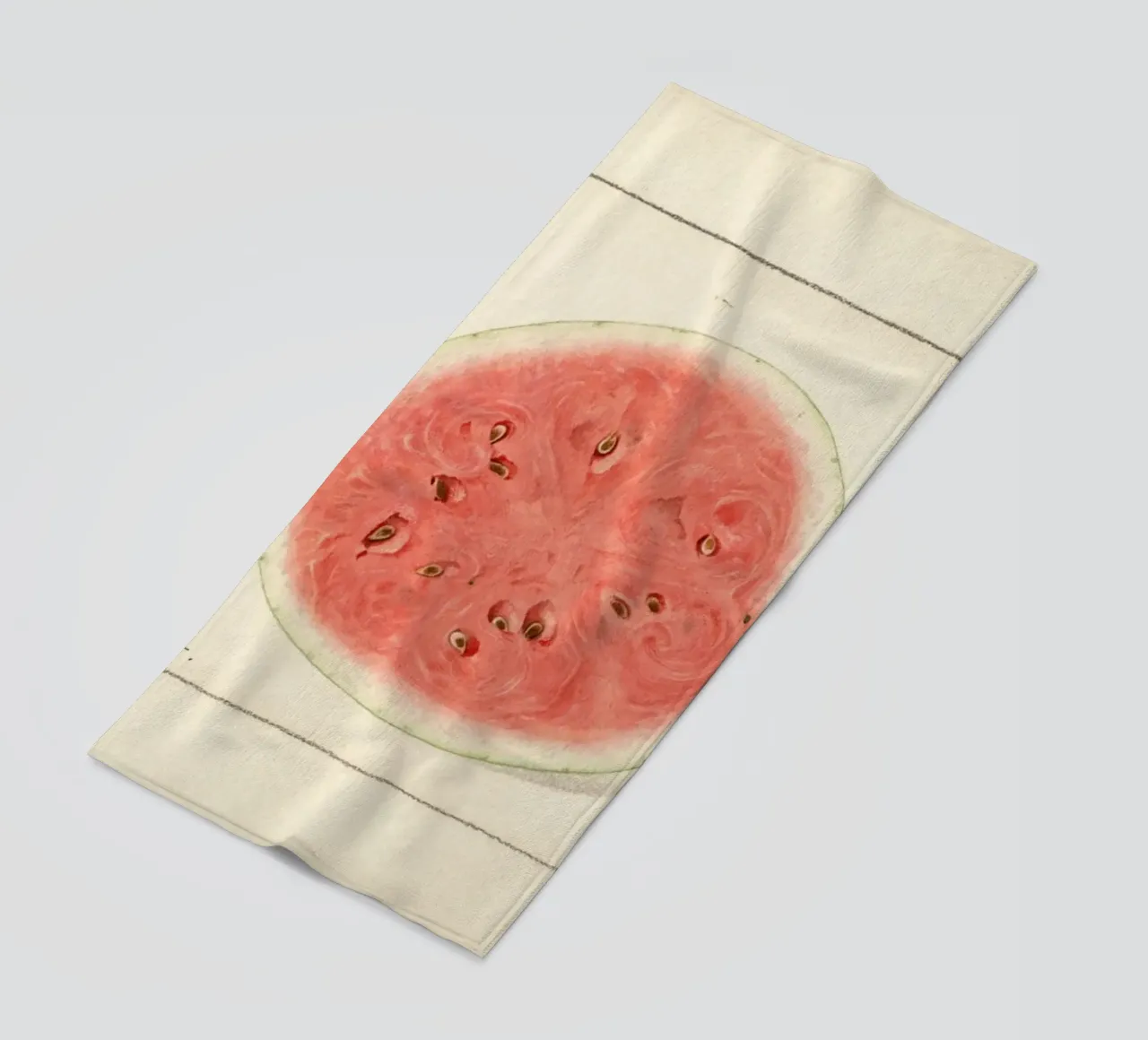 Tom Watson Watermelon Botanical Print - 1916 Steadman beach towel by ClubArt