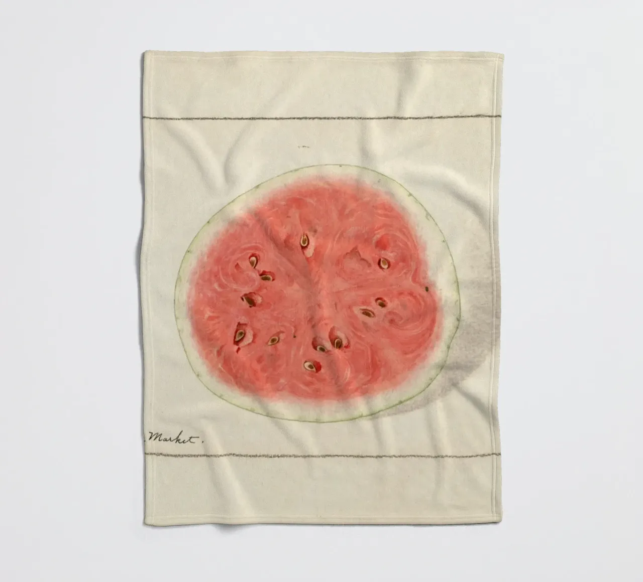 Tom Watson Watermelon Botanical Print - 1916 Steadman fleece blanket by ClubArt