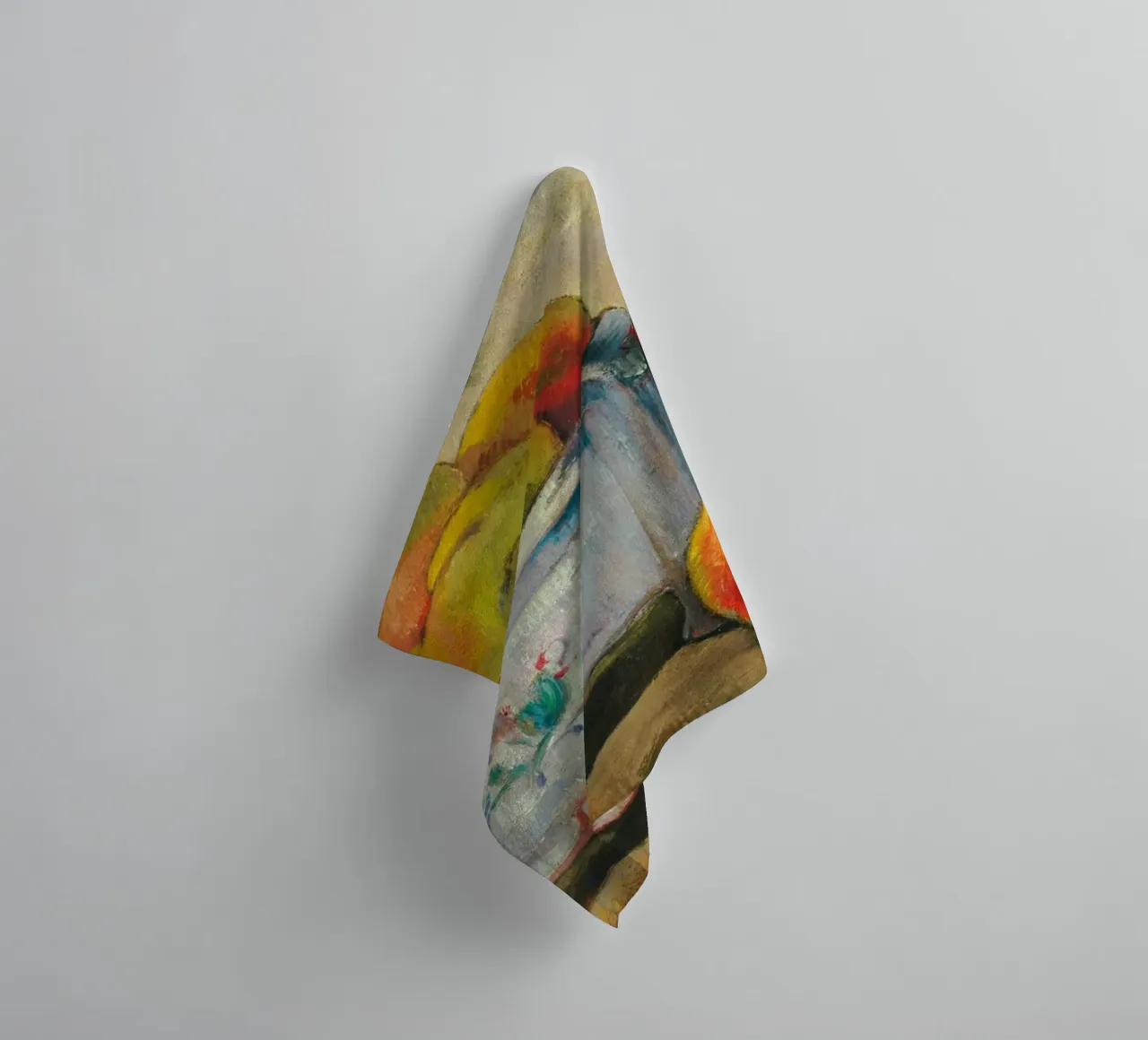 Still Life Fruit Bowl - Textured Post-Impressionist Art towel by ClubArt