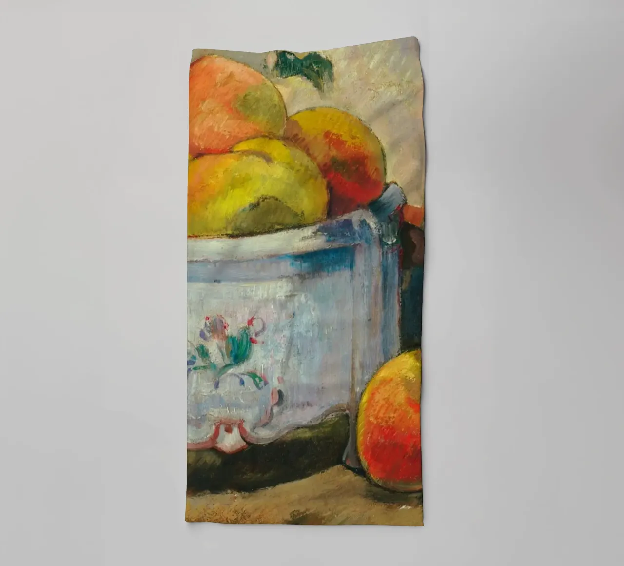 Still Life Fruit Bowl - Textured Post-Impressionist Art towel by ClubArt