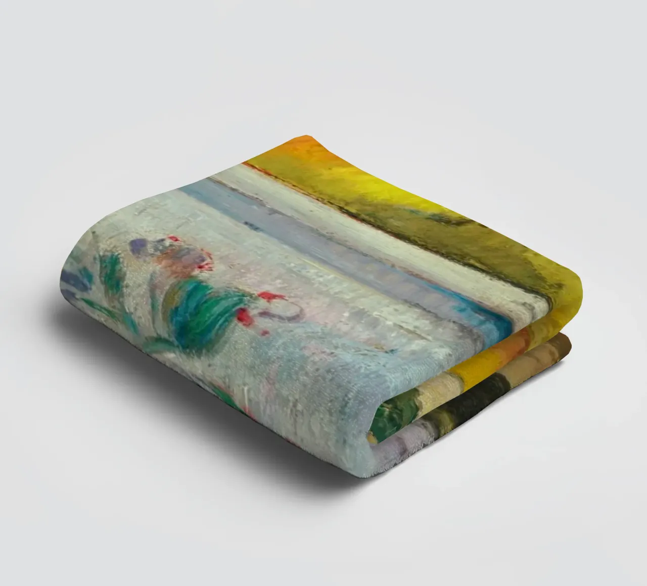 Still Life Fruit Bowl - Textured Post-Impressionist Art towel by ClubArt