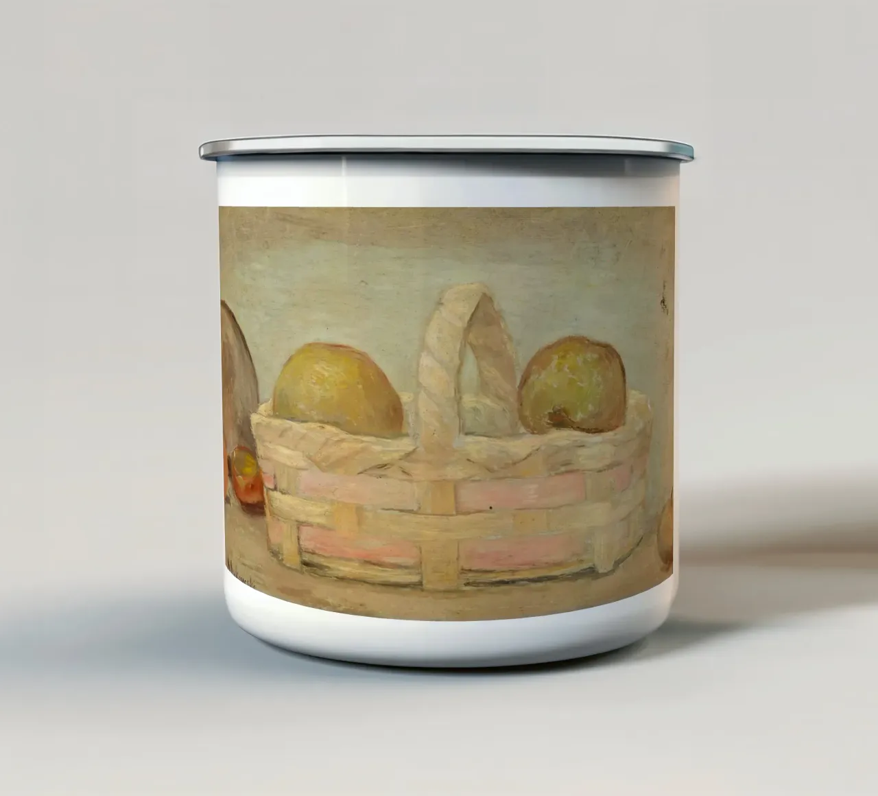 Makowski Fruitmand Stilleven - Rustiek schilderij emaille mok van ClubArt
