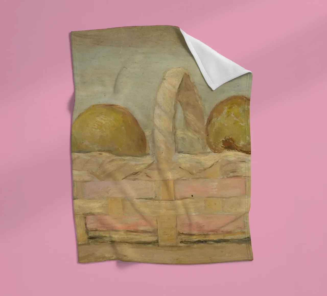 Makowski Stillleben Obstkorb - Rustikale Malerei Fleecedecke von ClubArt