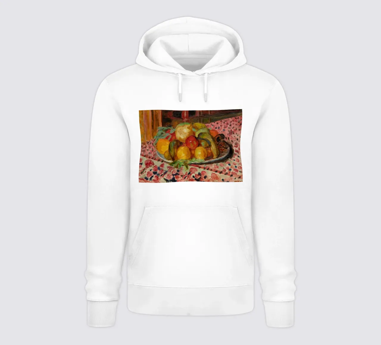 Piatto di frutta con natura morta - Pittura impressionista vivace felpa con cappuccio da ClubArt