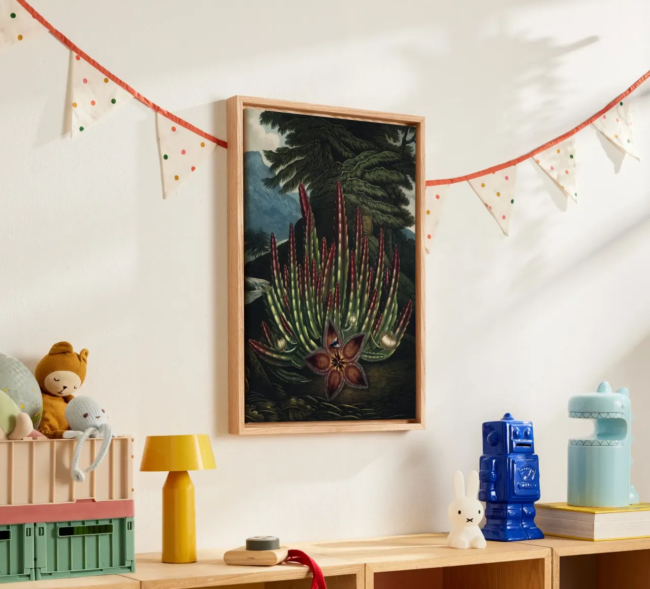 Vintage Thornton 2 Maggot Stapelia tela con Cornice a cassetta da Vintage Print Collection