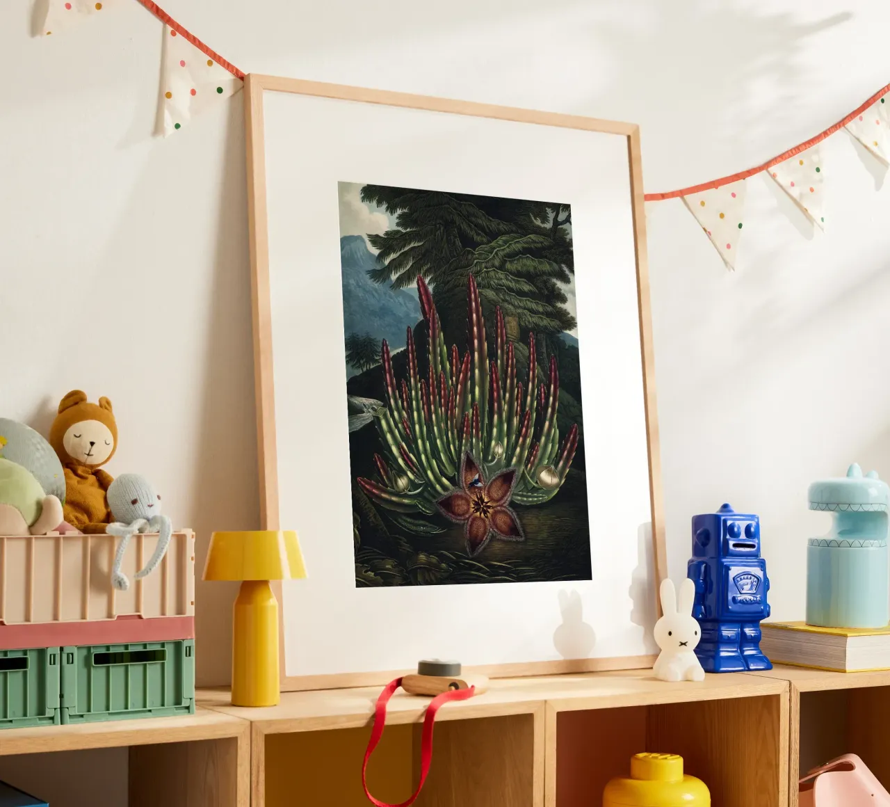 Vintage Thornton 2 Maggot Stapelia poster con telaio in alluminio da Vintage Print Collection