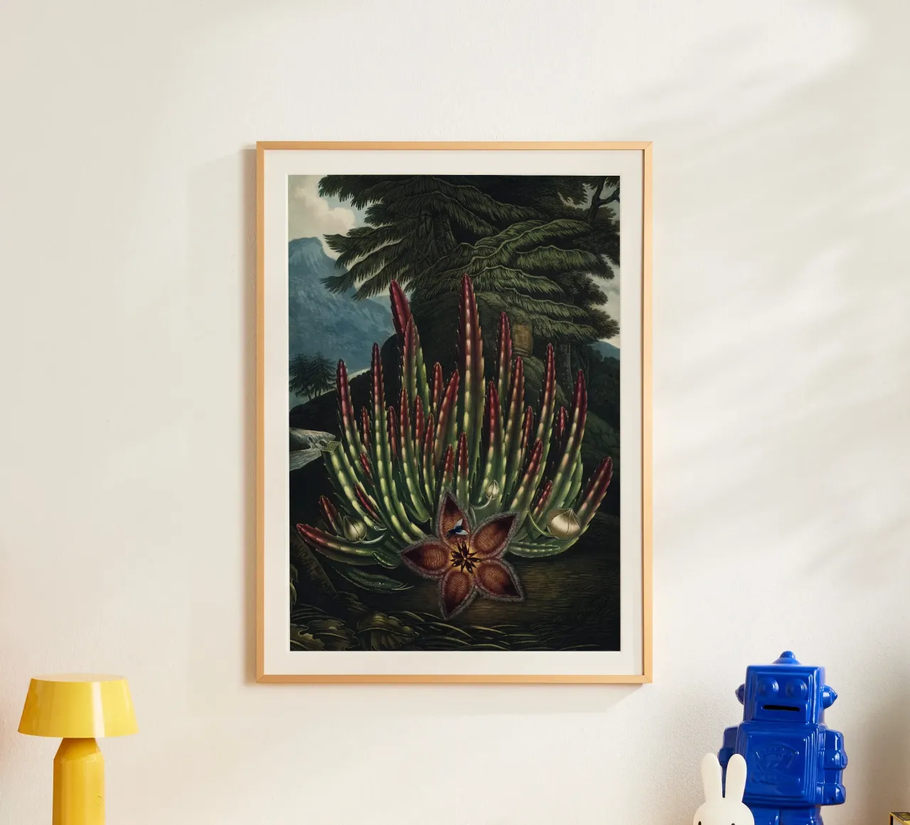 Vintage Thornton 2 Maggot Stapelia poster con telaio in alluminio da Vintage Print Collection