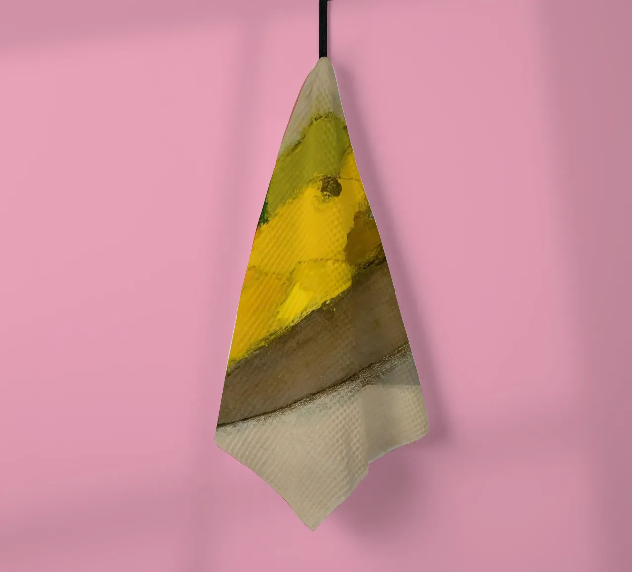 Nature morte au bol de fruits - Expressionnisme abstrait jaune torchon de ClubArt