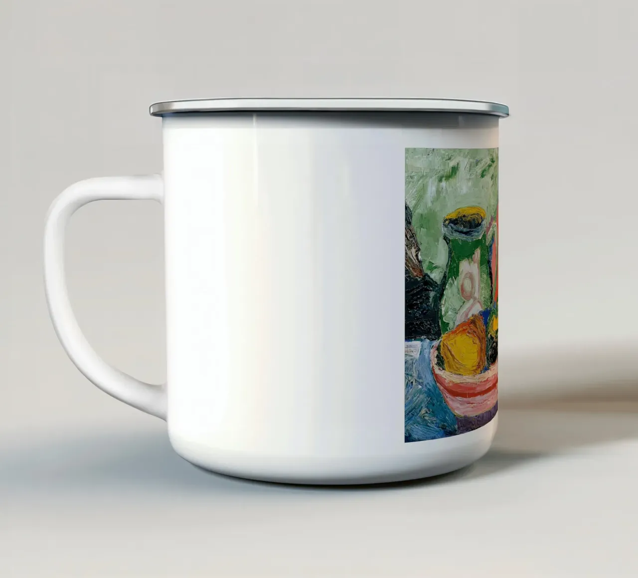 Fruitschaal & -kan - Expressieve moderne kunst emaille mok van ClubArt
