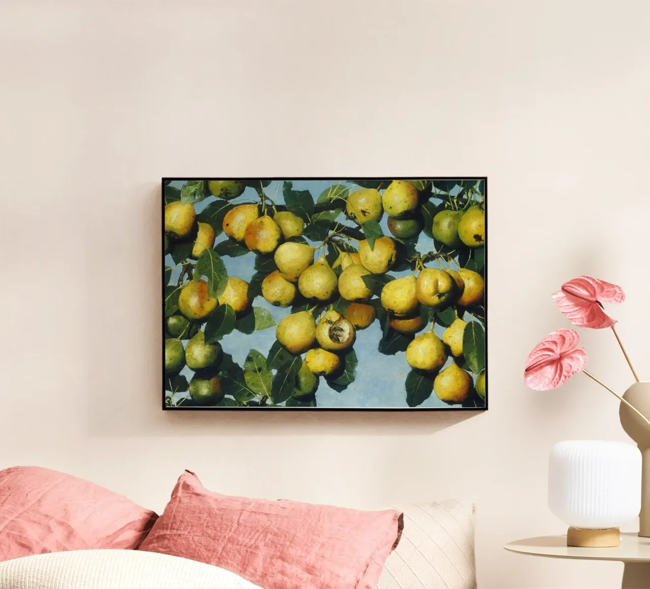 Pere Decker con vespe - Pittura realistica di un albero da frutta plexiglass da ClubArt