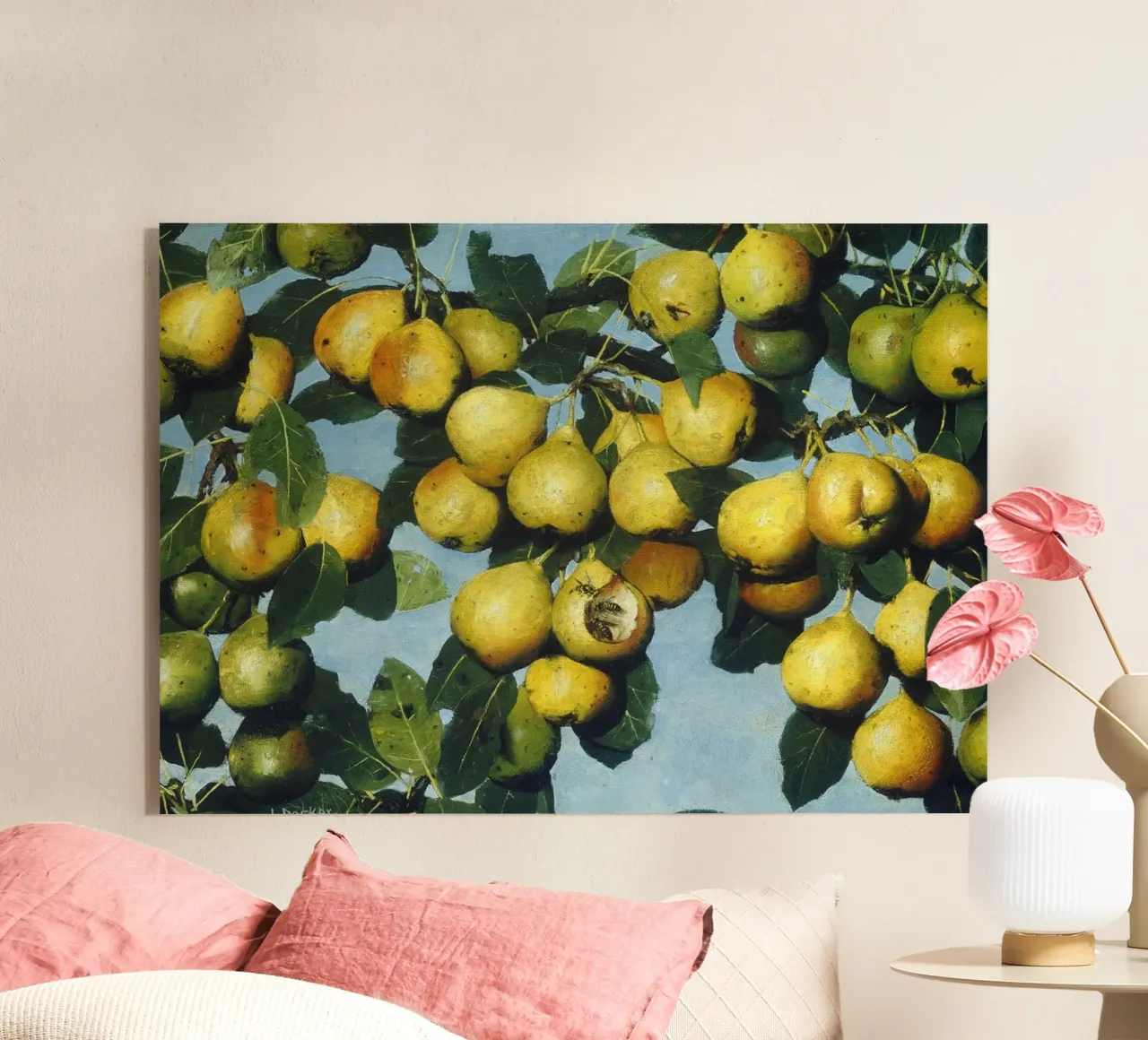 Pere Decker con vespe - Pittura realistica di un albero da frutta plexiglass da ClubArt