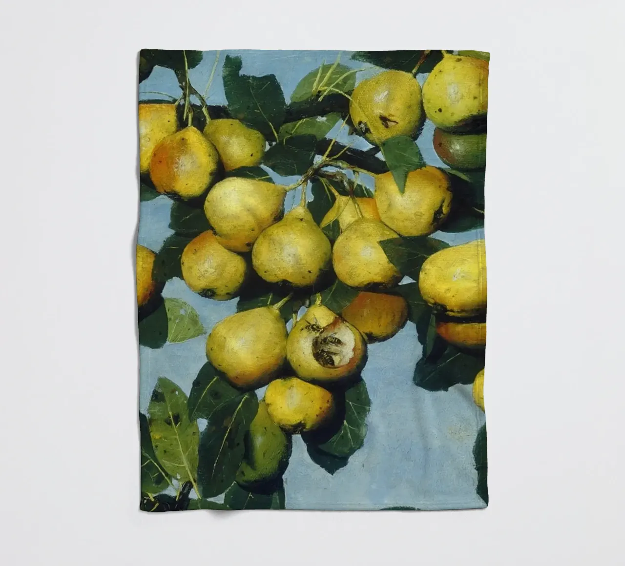 Pere Decker con vespe - Pittura realistica di un albero da frutta coperta in pile da ClubArt