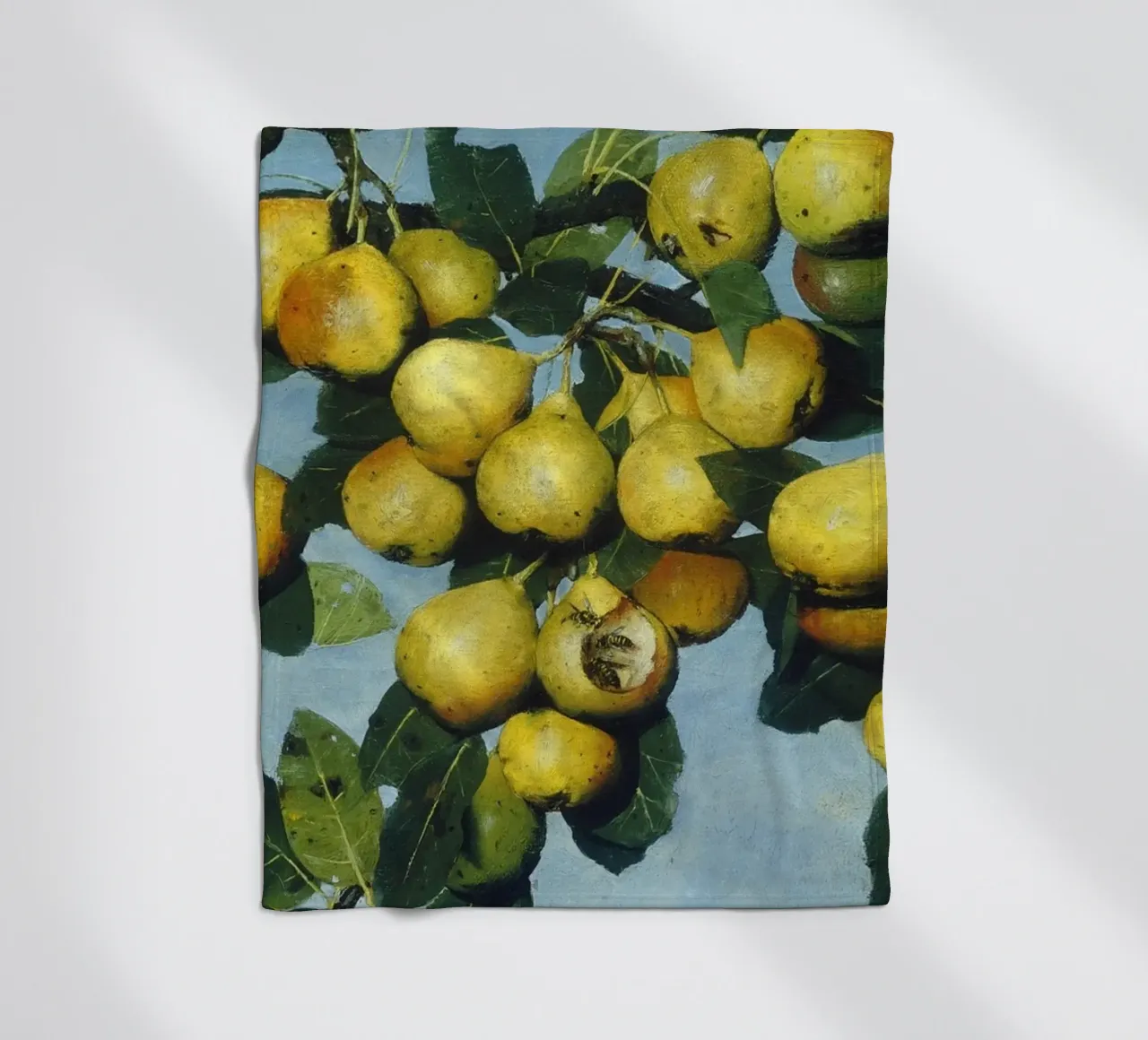 Pere Decker con vespe - Pittura realistica di un albero da frutta coperta in pile da ClubArt
