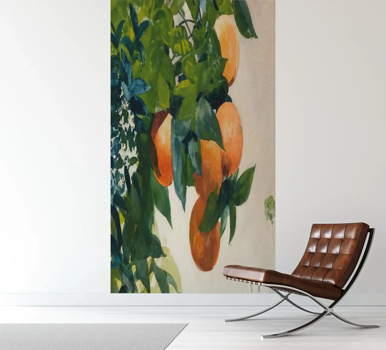 Orange Tree Watercolor - Impressionist Fruit & Foliage photo wallpaper by ClubArt