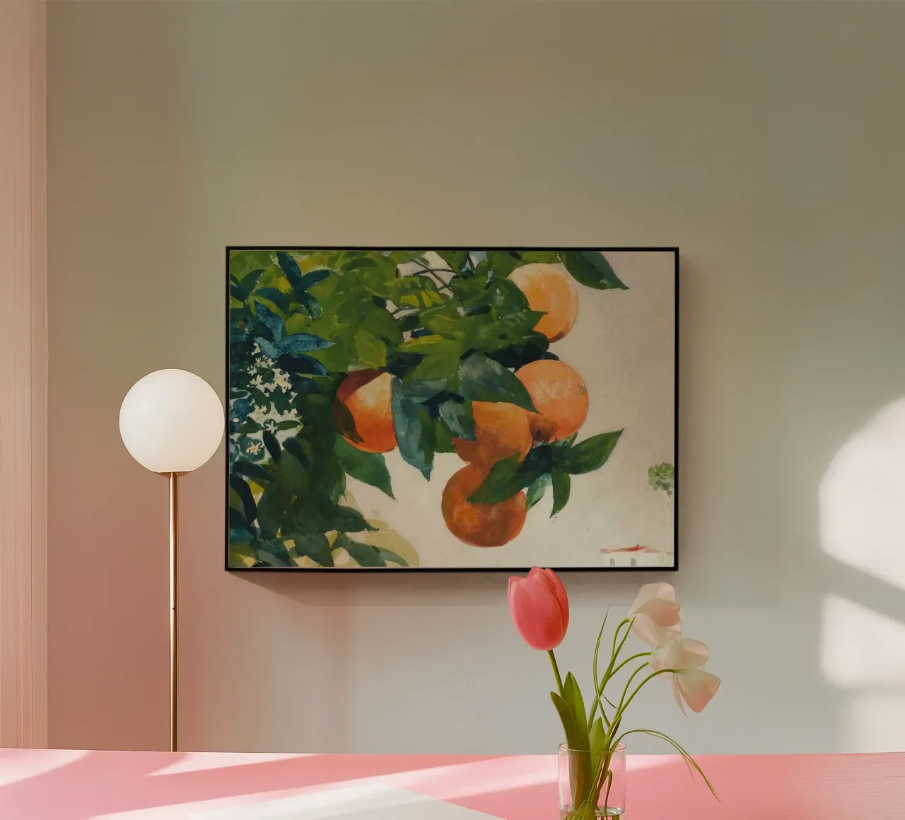Sinaasappelboom aquarel - Impressionistisch Fruit & Loof acryl van ClubArt