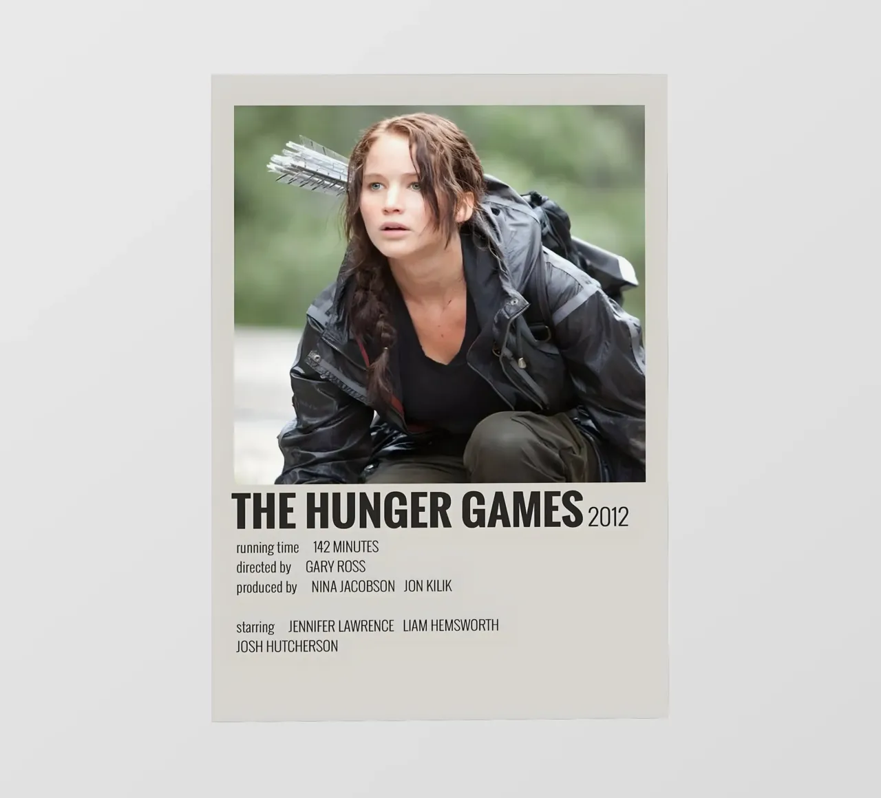 THE HUNGER GAMES 2012 pellicola backlit da MVFminimalist