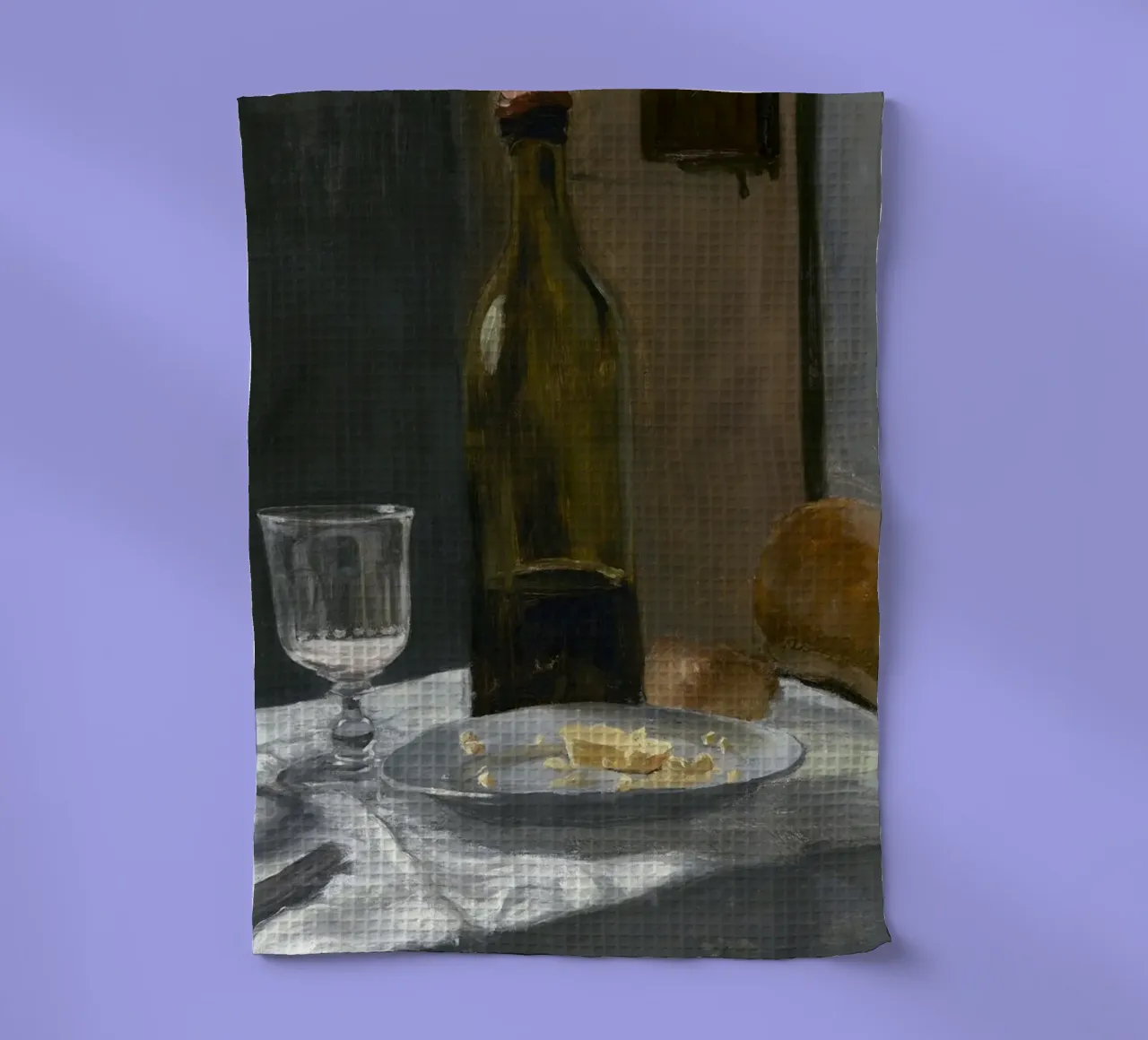Natura morta pane e vino - Scena di cucina classica canovaccio da cucina da ClubArt
