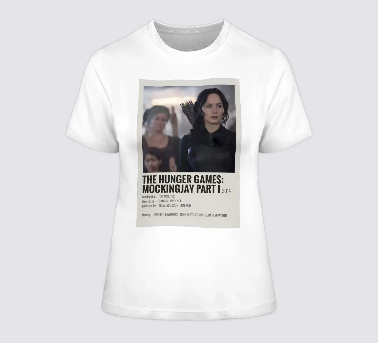 THE HUNGER GAMES MOCKINGJAY PART I 2014 t-shirt da donna da MVFminimalist