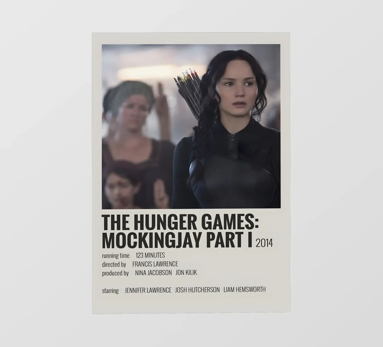 THE HUNGER GAMES MOCKINGJAY PART I 2014 pellicola backlit da MVFminimalist