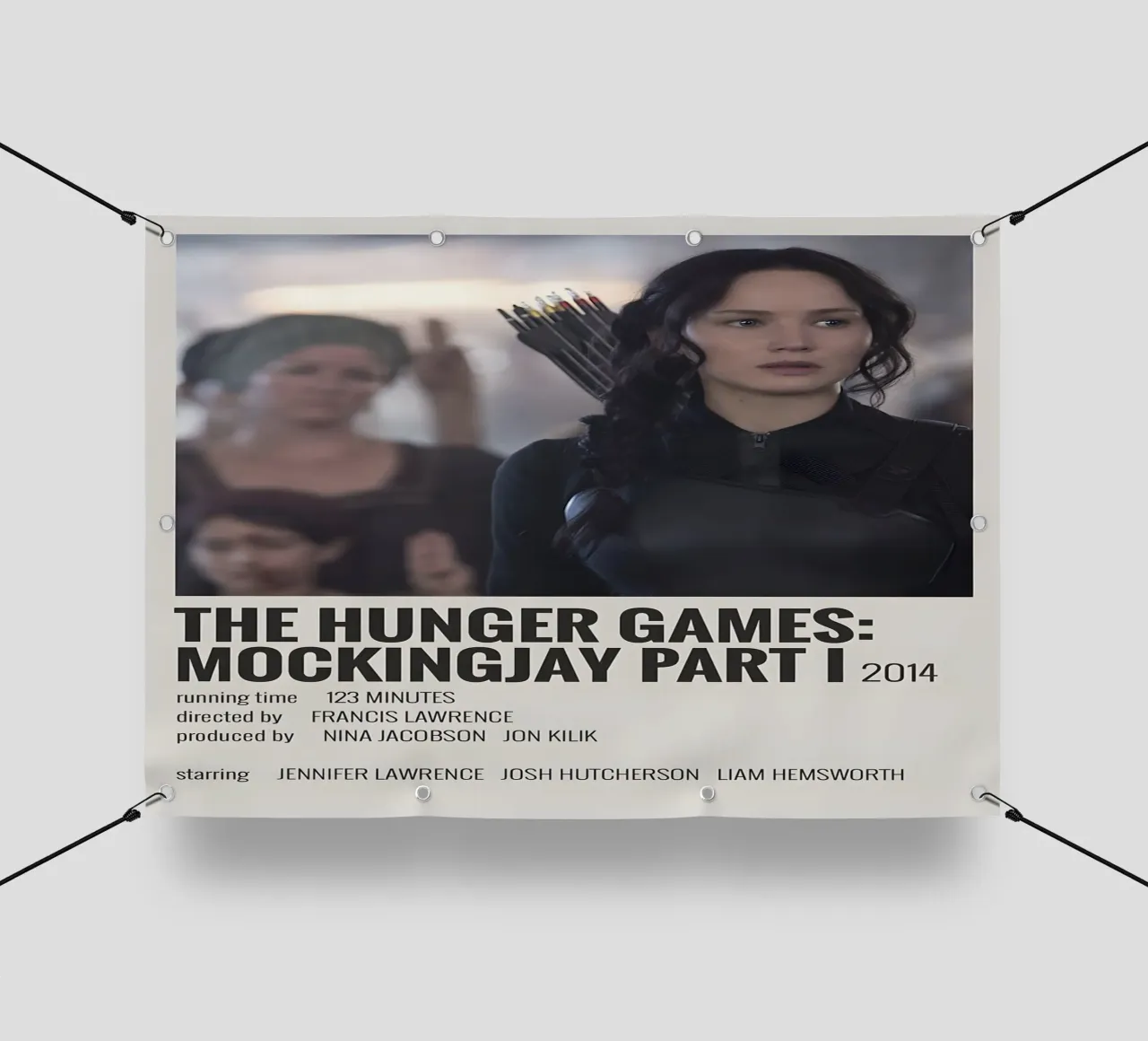 THE HUNGER GAMES MOCKINGJAY PART I 2014 telo in pvc da MVFminimalist