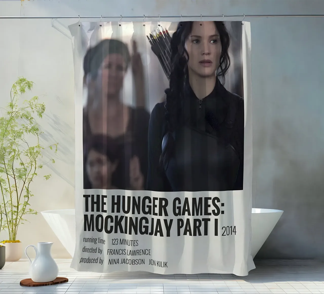 THE HUNGER GAMES MOCKINGJAY PART I 2014 tenda da doccia da MVFminimalist